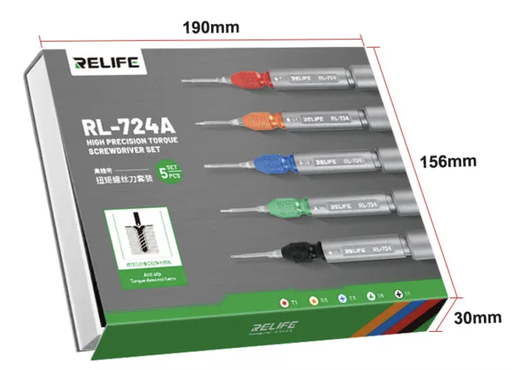 [X5397工具] 工具 リライフ（RELIFE） 高精度トルクドライバー5点セット RL-724