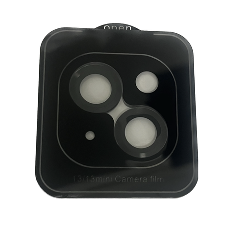 [X5404カメラカバー] iPhone 13｜13mini カメラレンズ強化ガラス 黒