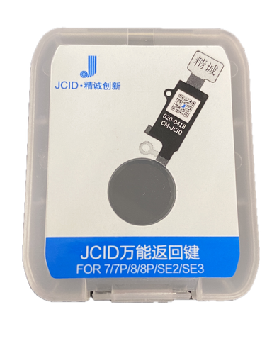 [X2408ﾎｰﾑﾎﾞﾀﾝ] iPhone 7G｜7P｜8G｜8P｜SE2｜SE3 感圧式ホームボタン 黒｜JCID製