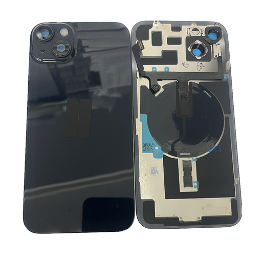[X5495背面パネル｜バッテリーカバー｜バックカバー] iPhone 14Plus  バックガラス 互換品（レンズ＆MagSafe付き）黒