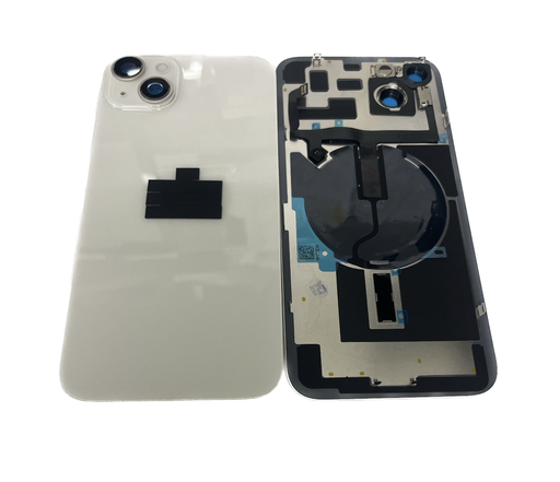 [X5496背面パネル｜バッテリーカバー｜バックカバー] iPhone 14Plus  バックガラス 互換品（レンズ＆MagSafe付き） 白