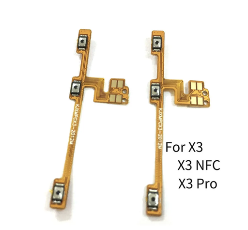 [X5565スリープ｜ボリュームボタンケーブル] Xiaomi Poco X3｜X3 NFC｜X3 Pro 電源｜音量フレックスケーブル