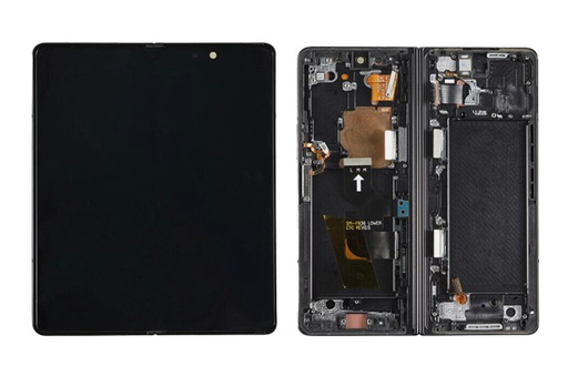 [X5729液晶｜LCD] （取り寄せ品 ）Galaxy Z Fold4 フロントパネル（大）フレーム付き 黒 日本版｜OLED再生品