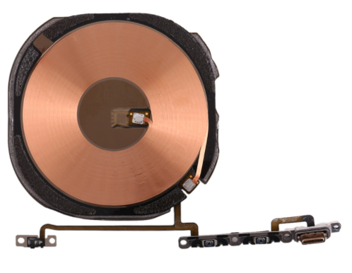 [X5789] （取り寄せ品 ）iPhone XS Qi充電コイル＆ボリュームフレックスケーブル