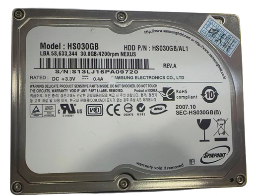 [X5834] （取り寄せ品）iPod classic 第5世代 HDD 30GB 互換品