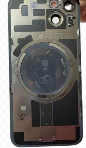 [X5901背面パネル｜バッテリーカバー｜バックカバー] （取り寄せ品 ）iPhone 14 バックガラス 取り外し品（レンズ付き） 赤