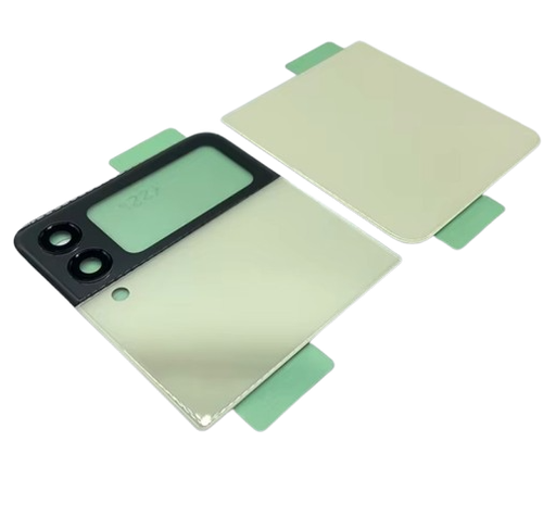 [X5949背面パネル｜バッテリーカバー｜バックカバー] （取り寄せ品）Galaxy Z Flip3 バックパネル （上+下）クリーム