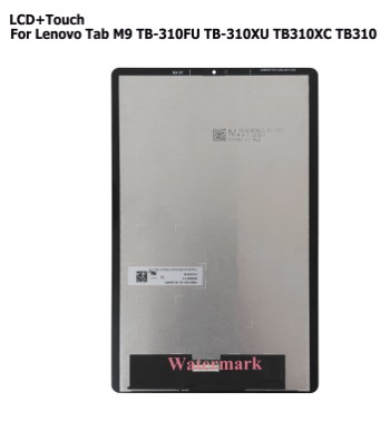 [X6029LCD｜パネル] Lenovo Tab M9 TB310FU フロントパネル 黒 ｜純正組立品
