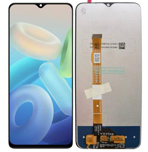 [X6101液晶｜LCD] （取り寄せ品）ViVo Y55 5G  フロントパネル 黒