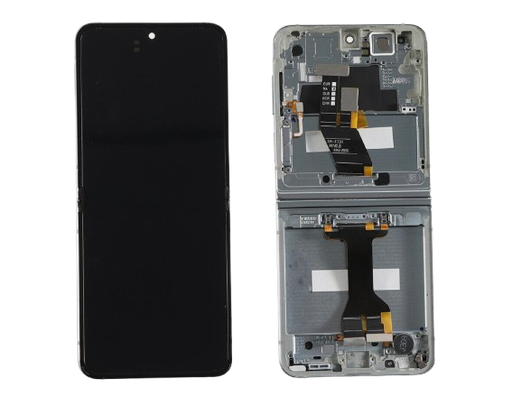 [X6189 液晶｜LCD] （取り寄せ品 ）Galaxy Z Flip5 フロントパネル（大）フレーム付き ミント GLB版