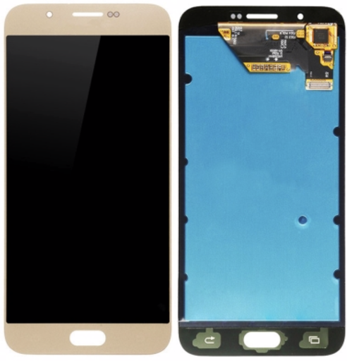 [X3216液晶｜LCD] （取り寄せ品 ）Galaxy A8 フロントパネル 金 ｜OLED再生品