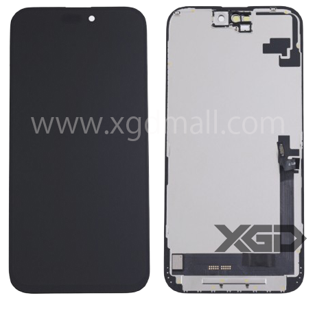 [X6307互換パネル｜液晶] iPhone 16 Plus フロントパネル 黒｜互換品 LCD FHD