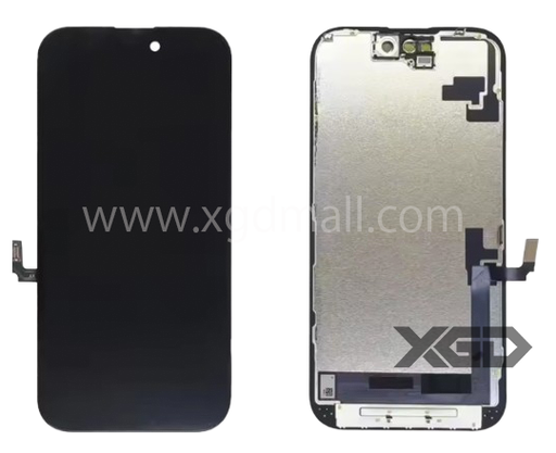 [X6308互換パネル｜液晶] iPhone 16 フロントパネル 黒｜互換品 LCD FHD RJ製