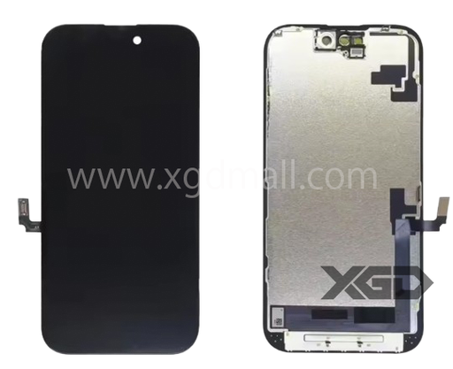 [X6309互換パネル｜液晶] iPhone 16 フロントパネル 黒｜互換品（SoftOLED）