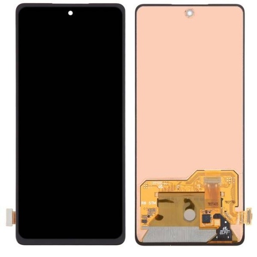[X6594液晶｜LCD] （取り寄せ品 ）Galaxy M55 フロントパネル 黒 純正組立品