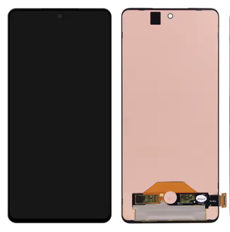 [X6596液晶｜LCD] （取り寄せ品 ）Galaxy M52 フロントパネル 黒 純正組立品