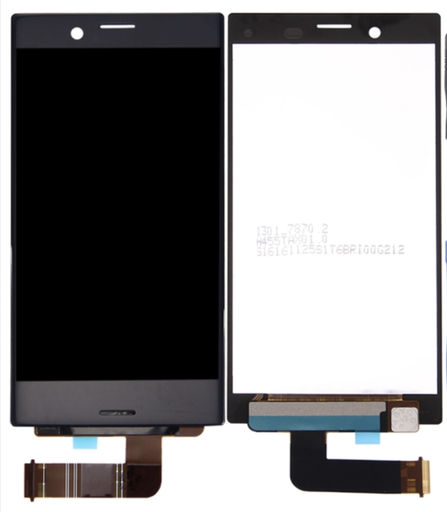 [X3008液晶｜LCD] Xperia X Compact フロントパネル 黒｜再生品
