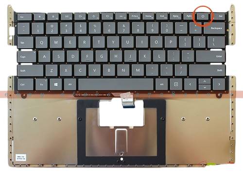 [X6832] （取り寄せ品）Surface Laptop 1｜2 1769 1782 グレー シングルキーボード