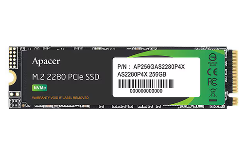 [X7006] （取り寄せ品 ）Apacer AS2280P4X 内蔵SSD M.2 SSD 256GB 3D NAND M.2 2280 NVMe AP256GAS2280P4X-1