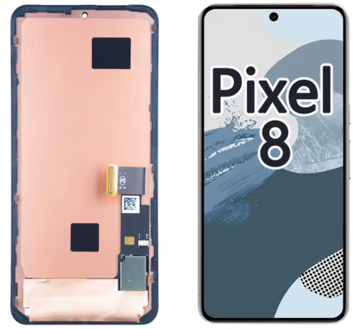 [X7764液晶｜LCD] Google Pixel 8 フロントパネル フレーム付き 黒 ｜OLED互換品