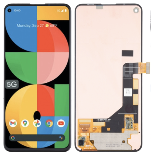 [X3487液晶｜LCD] Google Pixel 5a （5G） フロントパネル 黒 ｜OLED再生品