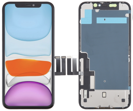 [X7839互換パネル｜液晶] iPhone 11 フロントパネル 黒｜互換品 LCD HD+