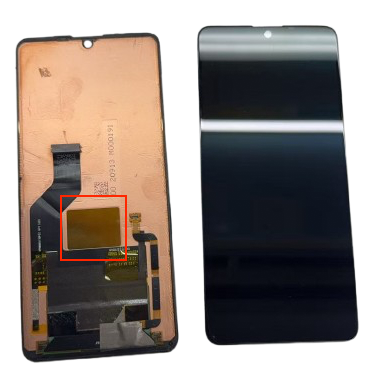 [X8048液晶｜LCD] AQUOS zero5G Basic フロントパネル 黒｜ 取り外し品