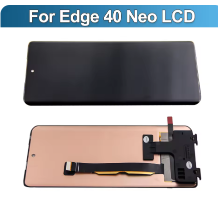 [X8068液晶｜LCD] （取り寄せ品 ）Motorola edge 40 neo フロントパネル ｜純正組立品｜黒