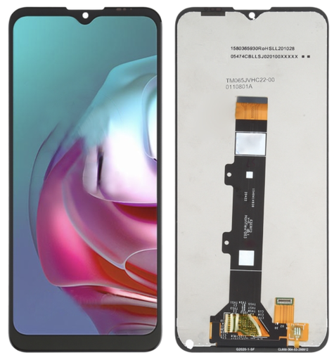 [X3614液晶｜LCD] （取り寄せ品）Motorola Moto G30 フロントパネル 黒｜再生品