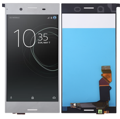 [X3026液晶｜LCD] （取り寄せ品）Xperia XZP フロントパネル 銀｜再生品
