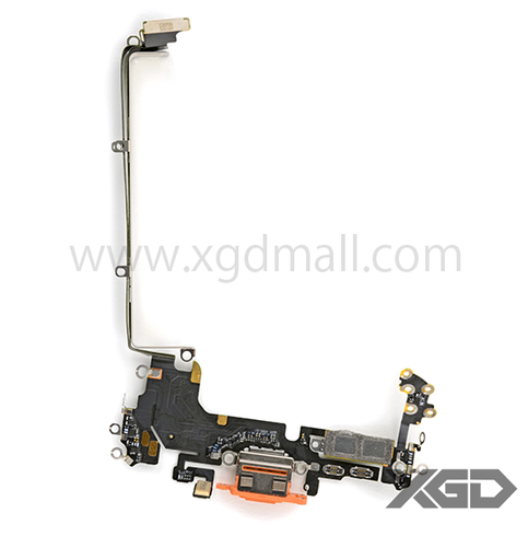 [X8403ライトニングコネクタ｜充電ポート] iPhone 17Pro ドックコネクター オレンジ 取り外し品