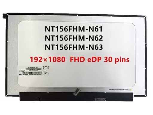 [X8549液晶]  （取り寄せ品）NT156FHM-N61 フロントパネル 黒