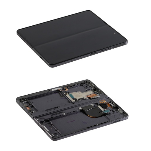 [X8753 液晶｜LCD] （取り寄せ品）Galaxy Z Fold5 フロントパネル(大）フレーム付き 黒 日本版｜米国版
