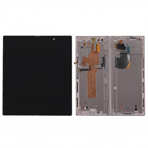 [X8754 液晶｜LCD] （取り寄せ品）Galaxy Z Fold6 フロントパネル(大）フレーム付き 銀｜米国版