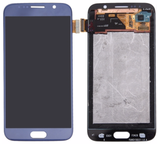 [ X4788 液晶｜LCD] （取り寄せ品）Galaxy S6 フロントパネル 青 ｜OLED再生品