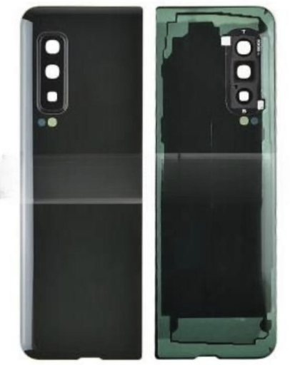 [X8864背面パネル｜バッテリーカバー｜バックカバー] （取り寄せ品）Galaxy Fold  バックパネル  グローバル版 黒　