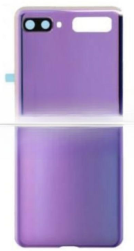 [X8886背面パネル｜バッテリーカバー｜バックカバー] （取り寄せ品）Galaxy Z Flip バックパネル グローバル版 紫