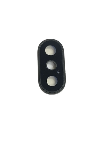 [X2592ｶﾒﾗﾚﾝｽﾞ] iPhone X カメラレンズ 枠有 黒