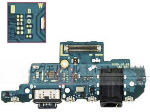 [X9027ライトニングコネクター｜充電ポート] （取り寄せ品）Galaxy A52 4G｜5G(A525F｜A526B) 充電ポートボード (B) グローバル版