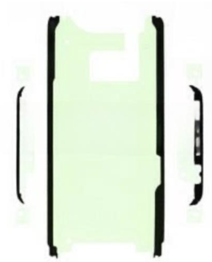 [X9151シール] （取り寄せ品）Galaxy  S9 フロントパネル用 接着テープステッカー 5枚セット 