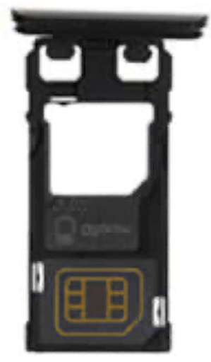 [X9657SIM] （取り寄せ品）Xperia 1｜ XZ4通用 SIM+Micro SD カードトレイ キャップ付き  黒
