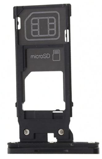 [X9720SIM] （取り寄せ品）Xperia XZ3 (H8416 SO-01L SOV39 801SO) キャップ＆カードトレイ 黒