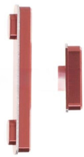 [G2118] （取り寄せ品）Xperia XZ Premium (SO-04J) サイドキー 2点セット 赤