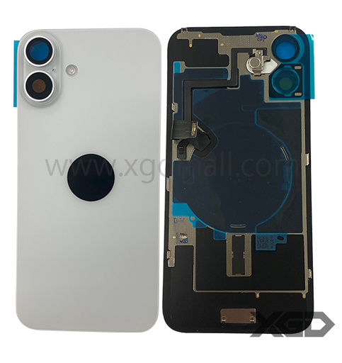 [G2219背面パネル｜バッテリーカバー｜バックカバー] iPhone 16 Plus  バックガラス 互換品（レンズ＆MagSafe付き）白