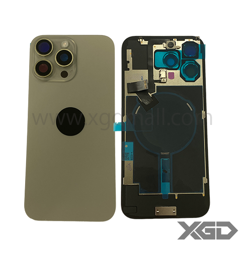[G2229背面パネル｜バッテリーカバー｜バックカバー] （取り寄せ品）iPhone 16Pro Max バックガラス 互換品（レンズ＆MagSafe付き）ナチュラルチタニウム