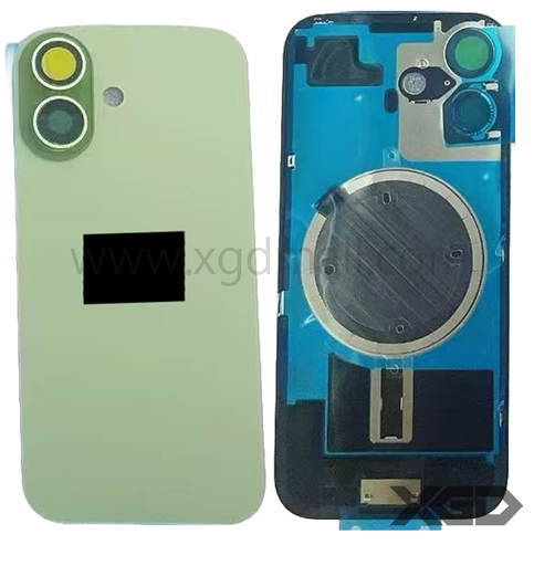 [G2233背面パネル｜バッテリーカバー｜バックカバー] iPhone 17  バックガラス 互換品（レンズ＆MagSafe付き）セージ