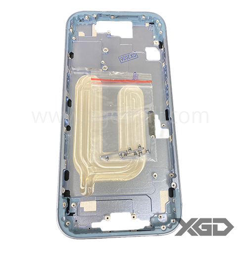 [G2856背面ガラス] iPhone 17 ミドルフレーム ブルー｜eSIM対応モデル