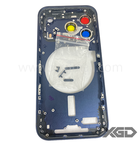 [G2860背面ガラス] iPhone 17Pro ミドルフレーム ブルー｜eSIM対応モデル