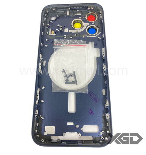 [G2863背面ガラス] iPhone 17ProMax ミドルフレーム ブルー｜eSIM対応モデル