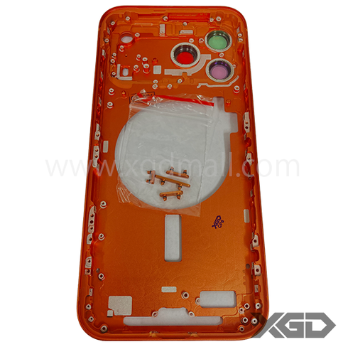 [G2864背面ガラス] iPhone 17ProMax ミドルフレーム オレンジ｜eSIM対応モデル